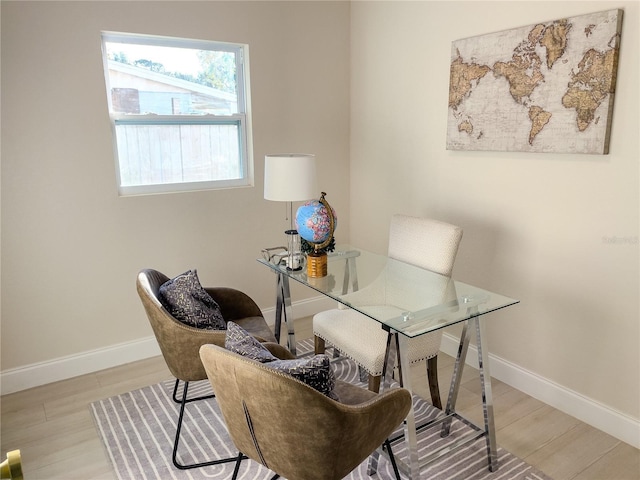 5516 Golden Dr, Tampa, FL 33634 - home office with wood finished floors and baseboards