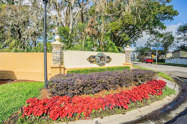 view of community sign