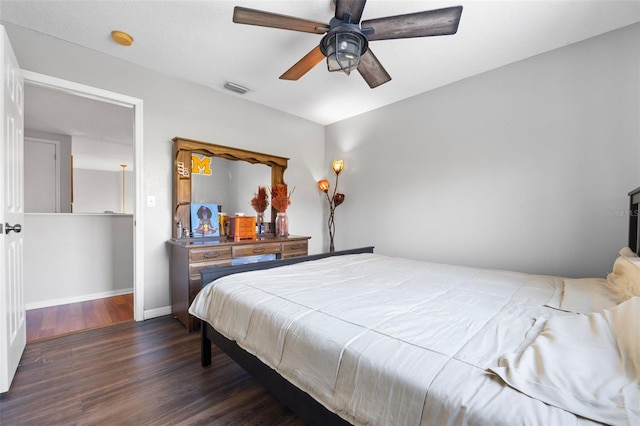 18127 Sandy Pointe Dr, Tampa, FL 33647 - bedroom featuring wood finished floors, baseboards, and a ceiling fan