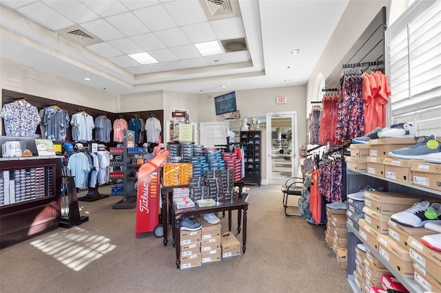 18127 Sandy Pointe Dr, Tampa, FL 33647 - misc room featuring a drop ceiling and a raised ceiling