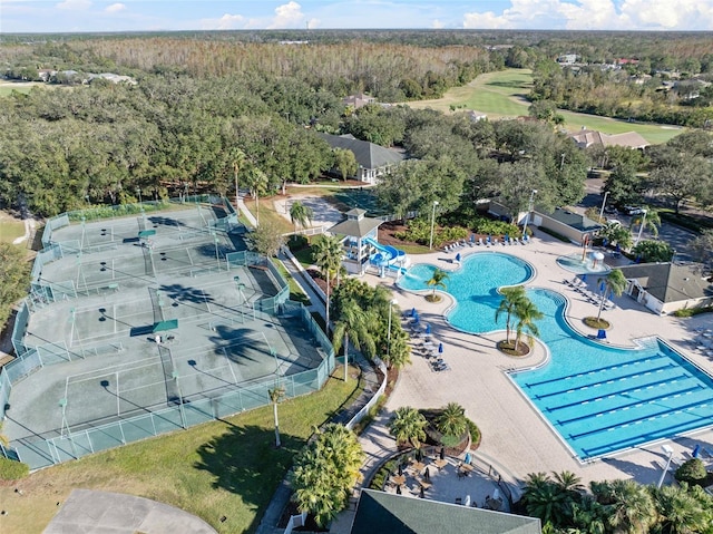 18127 Sandy Pointe Dr, Tampa, FL 33647 - bird's eye view of a forest and a pool