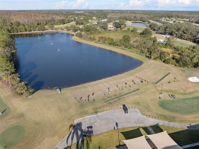 18127 Sandy Pointe Dr, Tampa, FL 33647 - aerial overview of property's location featuring a nearby body of water and a golf course