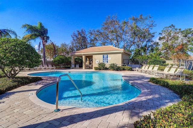 view of pool with a patio area