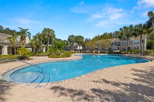 view of pool with a patio area