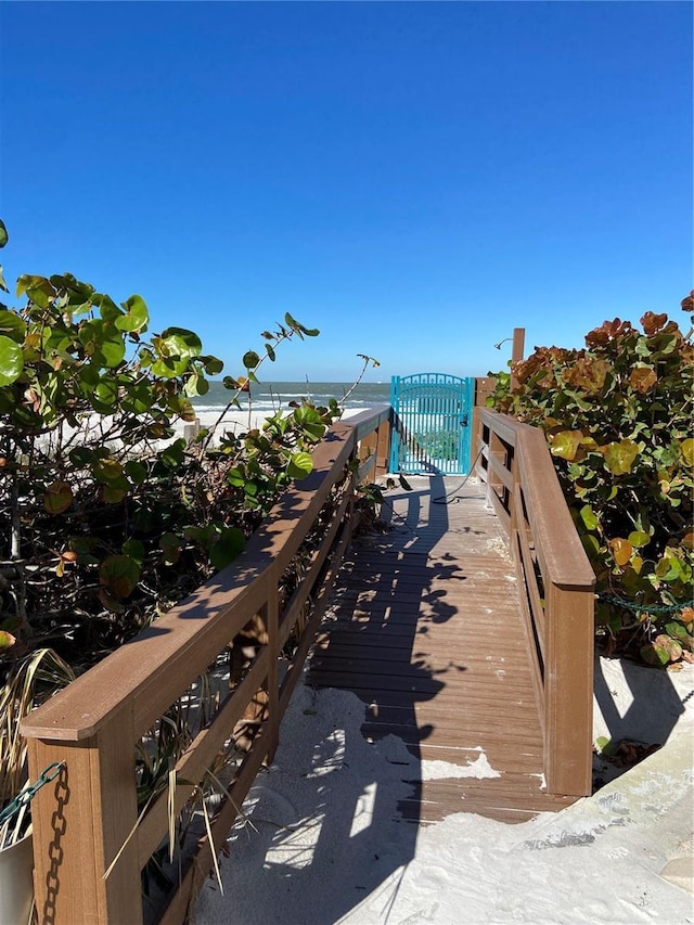 view of home's community featuring a water view