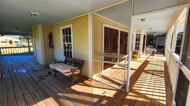 view of wooden terrace