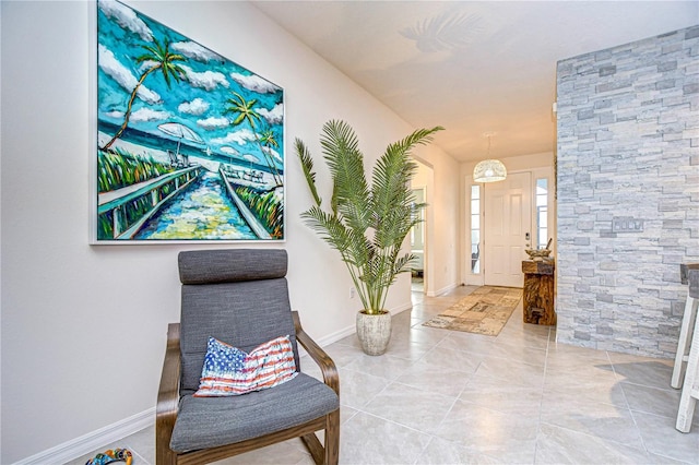 entryway featuring light tile patterned floors