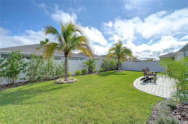 view of yard with a patio