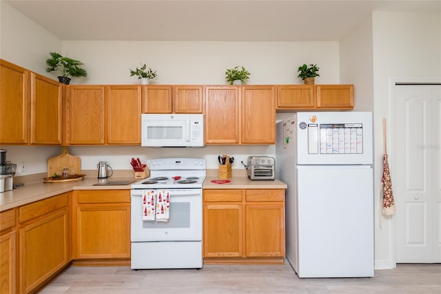 kitchen with white appliances