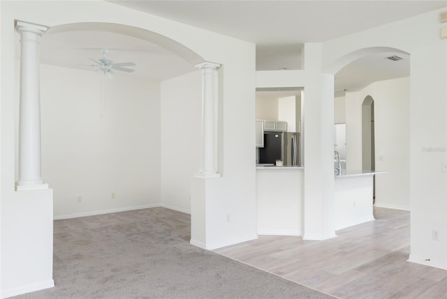 5733 Heronpark Pl, Lithia, FL 33547 - empty room with ceiling fan and light carpet