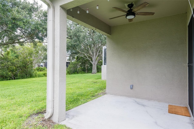 5733 Heronpark Pl, Lithia, FL 33547 - view of patio featuring ceiling fan