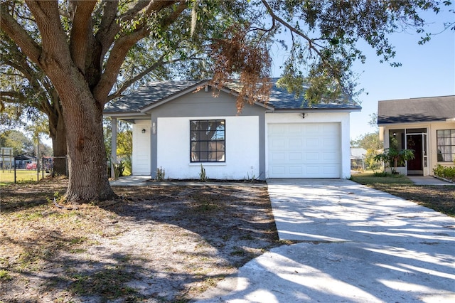 view of single story home