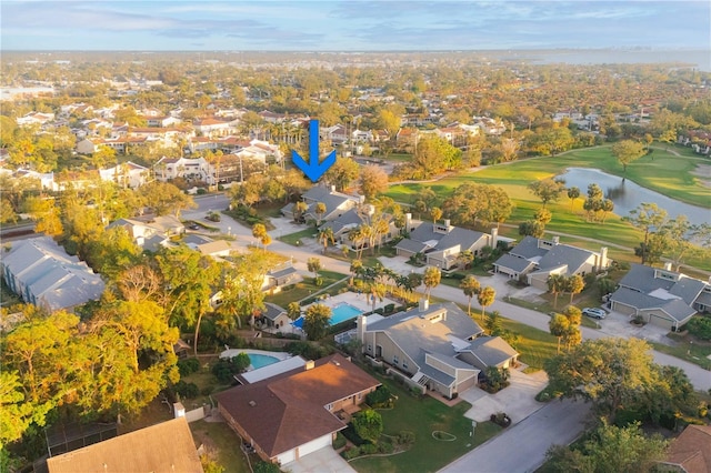 3401 Avenida Madera Unit B, Bradenton, FL 34210 - aerial view of residential area featuring a large body of water and a golf course