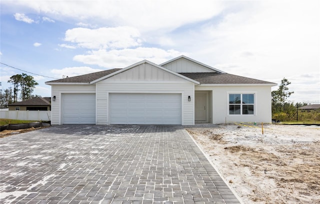 view of front of house featuring a garage