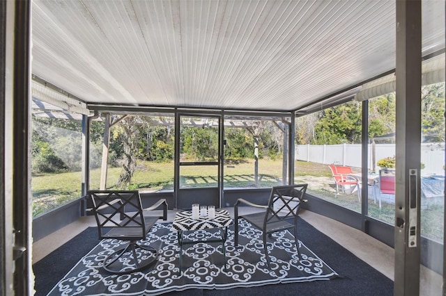 view of sunroom / solarium