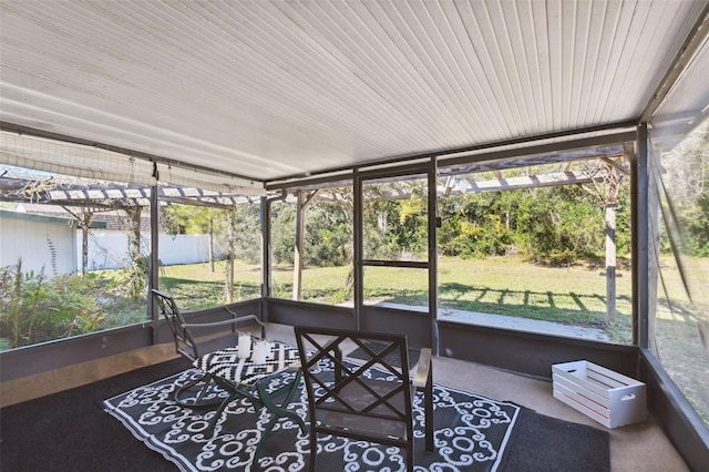 sunroom with plenty of natural light