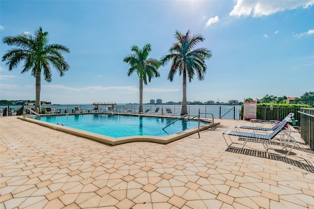 view of pool with a patio