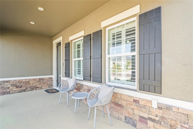 view of patio / terrace with a porch