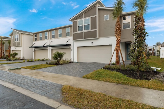 view of property with a garage