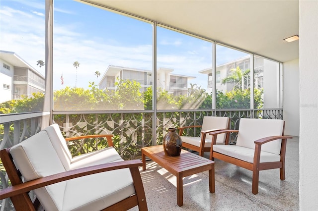 view of sunroom