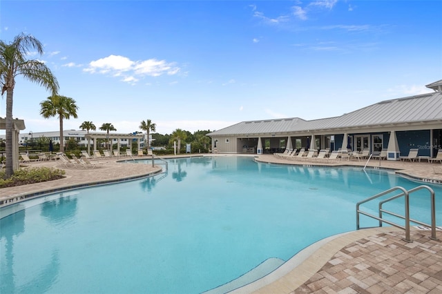 view of pool with a patio