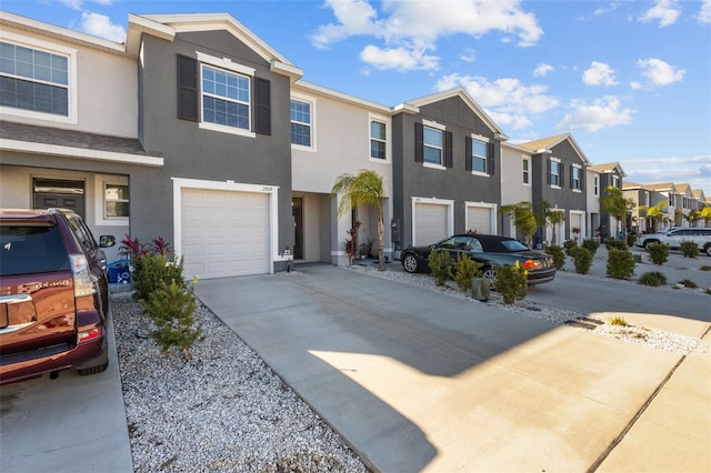 view of property with a garage