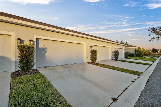 exterior space featuring a garage