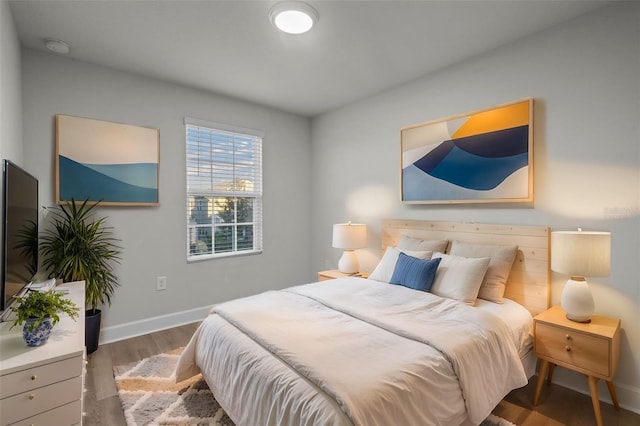 bedroom featuring hardwood / wood-style floors