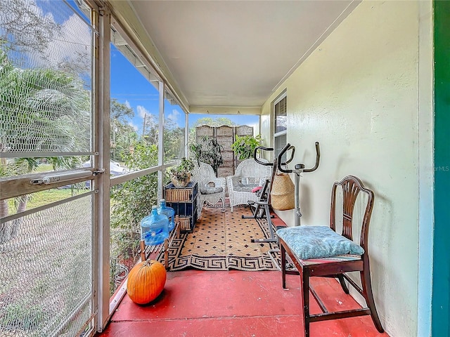 view of sunroom / solarium