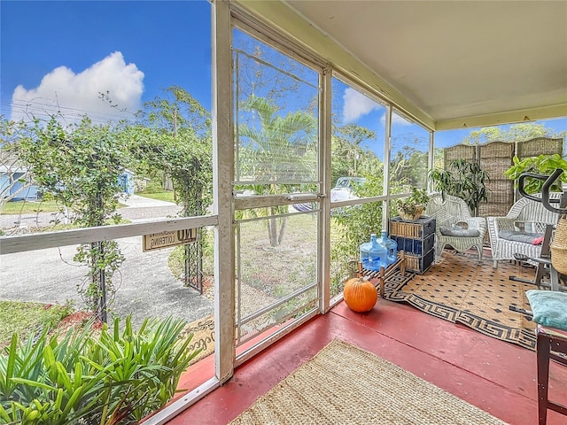 view of sunroom