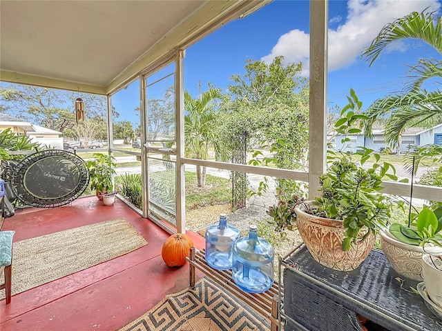 view of sunroom