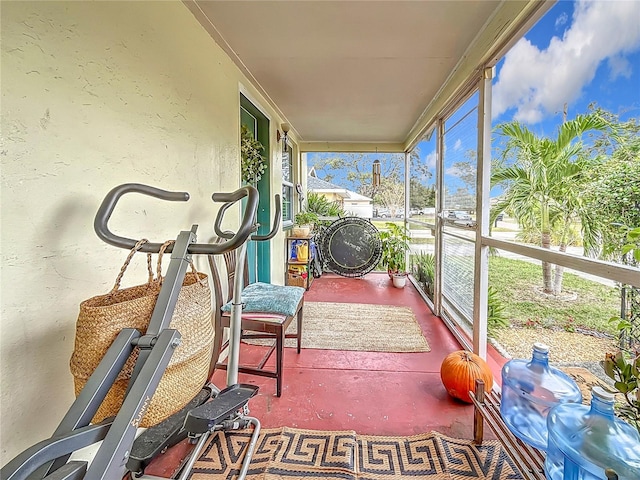 view of sunroom