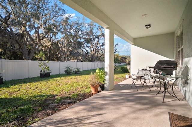 view of patio / terrace with area for grilling