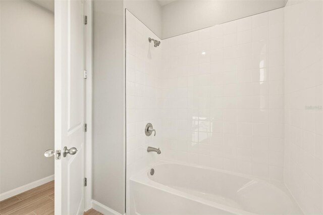 bathroom featuring bathing tub / shower combination