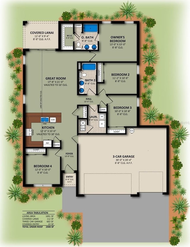 3430 Sarto Ln, Rotonda West, FL 33947 - view of floor plan / room layout