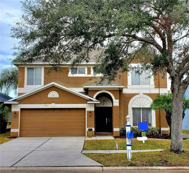 view of front of home featuring a garage