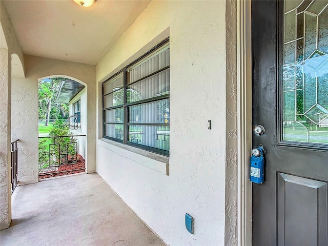 view of doorway to property