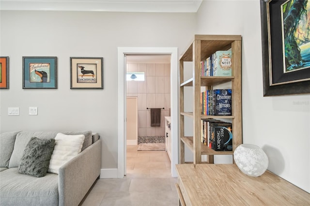 interior space featuring tile patterned floors