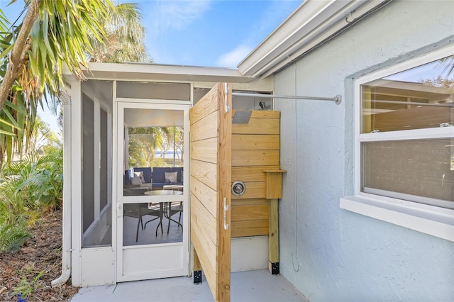 view of doorway to property