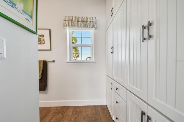 interior space with hardwood / wood-style flooring