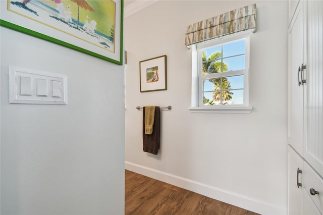 bathroom featuring hardwood / wood-style floors