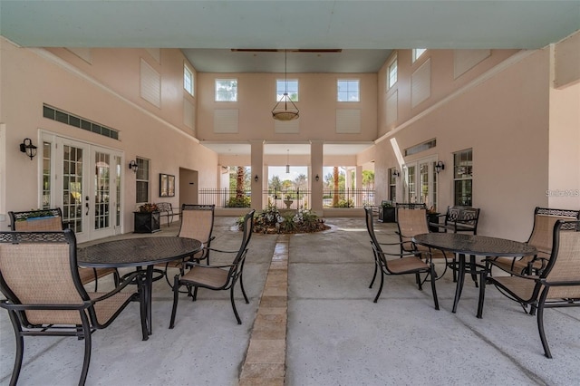 view of patio / terrace featuring french doors