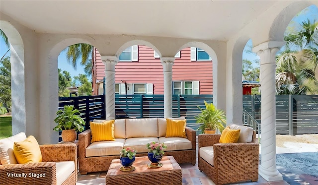 view of patio / terrace featuring outdoor lounge area