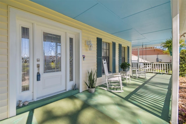 exterior space with covered porch