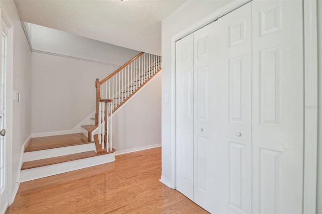 foyer entrance featuring light hardwood / wood-style floors