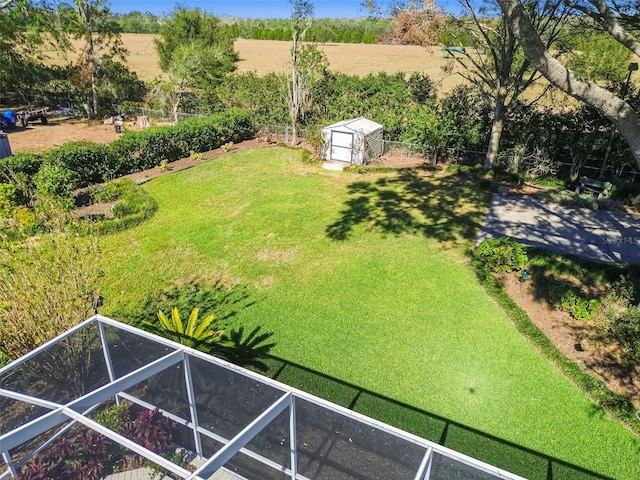 bird's eye view with a rural view