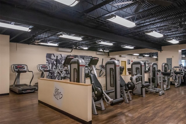 2451 Canadian Way Unit 47, Clearwater, FL 33763 - gym with wood finished floors