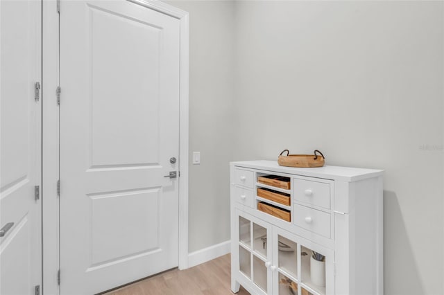 interior space featuring light wood-type flooring