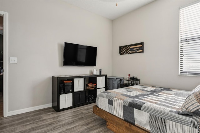 bedroom featuring hardwood / wood-style floors