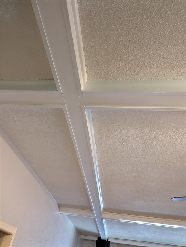 detailed view of a textured ceiling